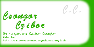 csongor czibor business card